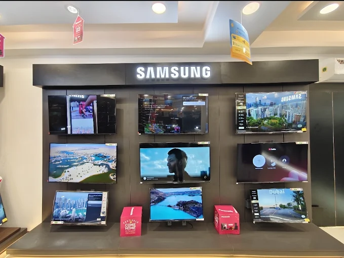 Samsung television display at the Kotwali Santar Showroom